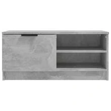 vidaXL Mobili TV 2 pz Grigio cemento 80x35x36,5 cm Legno d'ingénierie - Grigio - Visualizzare 5