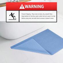 American Soft Linen Bath Rug, 20 In 34 In 1OO% Cotton Bath Mats Rugs For Bathroom, Slip Reducer Washable Shaggy Form Area Rugs, Sky Blue Bath Rug - 天藍 - 查看 5