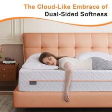 Twirest Memory Foam Mattress 15/18/20/25 CM Single Double 135*190cm Mattress Silence Edge Support Breathable Knitted, Soft And Skin Friendly Cloth Boxed - White - View 3