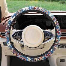 Oriental-Style Steering Wheel Cover Without Inner Rim, Size 14.5-15.3 Inches (Easier Installation With Two People), Made Of Linen, Hand-Stitched, Breathable, Non-Slip, And Secure. Suitable For Sedans, SUVs, Trucks, And Other Automotive Interior Accessories. - PX-5 - View 11
