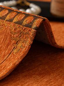1pc Bohemian Style Sofa Cushion Cover, Holiday Decorative Sofa Seat Protector, All Season Anti-Slip Pet-Friendly Sofa Cover, Machine Washable Home Decor Suitable For L-Shaped Combination Sofa And 1/2/3/4 Seater Sofa (Sold Separately) - Orange - View 7