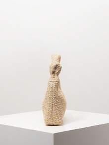 女士波西米亚风夏季沙滩包，旅行必备，邮轮必备，女士度假装扮，优雅女士钱包，女士礼物，情人节礼物（图案随机） - 卡其色 - 查看 5