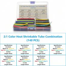 127-800 Piezas Tubo Resistente al Calor en Caja Tubo Termorretráctil Kit de Embalaje Termorretráctil Protección de de Conexión Eléctrica - Caja negra de 127 piezas - Ver 9
