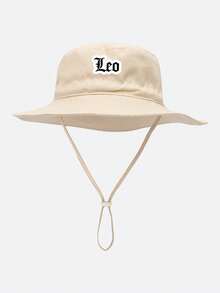 1顶幼儿（1-8岁）星座图案渔夫帽，可调节下巴带，防紫外线，12个星座字母图案，夏季户外帽，男女童均适用 - 1PC - 查看 11