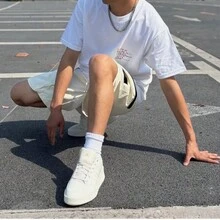 Adidas Mullaly Low男女同款休閒厚底輕便板鞋 - 米色 - 查看 8