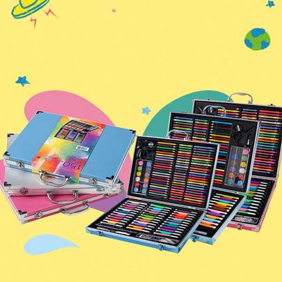 42/68/150PCS/Drawing Board Set, Colored Pencils, Crayons, Watercolor Pencils, Drawing Toys, School Supplies / Thanksgiving / Christmas Gifts, Randomly Dispatched