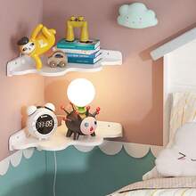 2pc Butterfly Shaped Nursery Wall Deor Floating Shelf, Cute Wall Display Rack For Kid's Room, Small Decorative Shelf Wall Mounted - 白色 - 查看 14