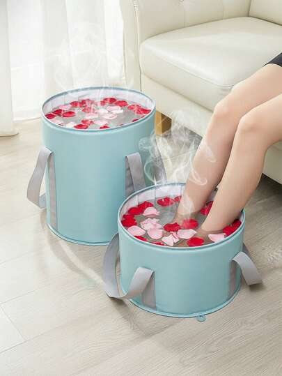Foldable Foot Soak Bucket, Collapsible Portable Foot Bath Tub With Storage Bag And Handle, For Foot Soak, Foot Therapy, Suitable For Home/Dorm/Travel/Hiking/Camping/Outdoor