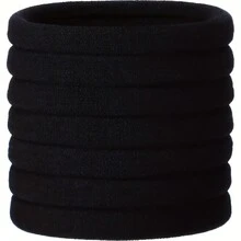 30pc Versatile, High-Elasticity, Durable Hair Ties; Seamless Elastic Bands That Won't Constrict Your Head; Durable And Won't Damage Your Hair. - màu đen - Xem 2