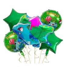 宝可梦皮卡丘气球拱门套装，派对装饰，杰尼龟生日派对口袋气球 - 彩色 - 查看 8