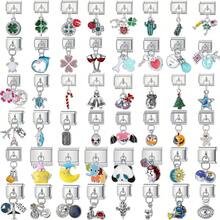 Italian Module Creative DIY Steel Base Jewelry Silver Pendant Handmade Craft Bracelet Accessories Bangle - 21 - View 2