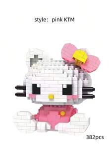 Sanrio Approximately 400pcs/Box Hello Kitty Building Blocks, Including My Melody, Cinnamoroll, Pompompurin, Kuromi And Other Cartoon Character Blocks - Collectibles, Perfect Halloween And Valentine's Day Gifts