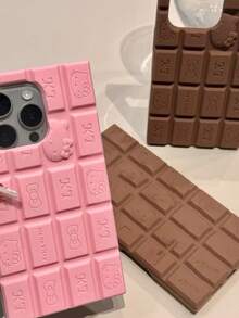 Fashionable Creative Hello Kitty Phone Case, Sanrio Animation, Kitty, KT, Skin-Friendly Magnetic Phone Case, Compatible With Apple 17 Series, 11/12/12 Pro, 13/14/15, 13 Pro/14 Pro/15 Pro, Anti-Drop Protective Case, Suitable For 12 Pro Max/13 Pro Max/14 Pro Max/15 Pro Max, 16, 16 Pro, 16 Pro Max, Chocolate KT, Valentine's Day, Eid Al-Fitr, Couples - Pink - View 2