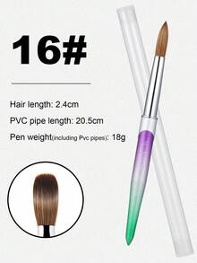 Cọ vẽ móng tay acrylic Kolinsky chất lượng tốt, cọ lông chồn nghệ thuật cán gỗ, cọ tạo gel, dụng cụ vẽ móng. - Nhiều màu - Xem 16