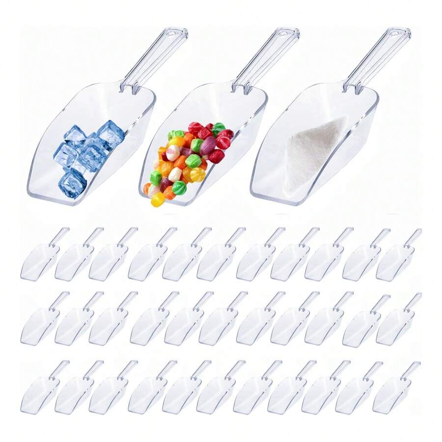 Tendencia36 Piezas Pala Transparente Para Dulces, Semillas, Café BlancoCalidad premium - 1 - Ver 1