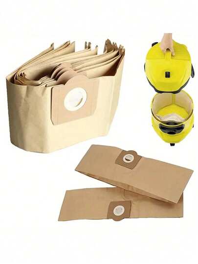 10 piezas de bolsas de polvo no tejidas, adecuadas para aspiradoras Karcher 6.959-130 / A2204 / WD3300 / MV3 / WD3