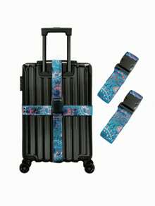 1/2条行李绑带，旅行行李带，加厚交叉打包带，适用于旅行收纳包、化妆包、化妆盒、节日收纳盒、大容量化妆品收纳盒，可收纳口红、化妆刷、护肤品、手机、硬币、小物件，适合居家、送礼、节日（如万圣节、圣诞节）等场合，用途广泛。 - 彩色 - 查看 1