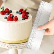 29.97 Cm Stainless Steel Cake Smoother With Scale | Metal Cake Leveler For Icing, Cream Edge Decorating, Buttercream - Kitchen Accessory - As Pic - View 6