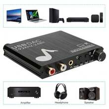 mhjConvertidor de Audio Digital a Analógico Convertidor Coaxial/óptico de 32-192 KHz a/Jack DAC de 3 5 Mm Ajuste de Graves Compatible con TV Portátil Auricularessleeping Bags - 219165114 - Ver 3