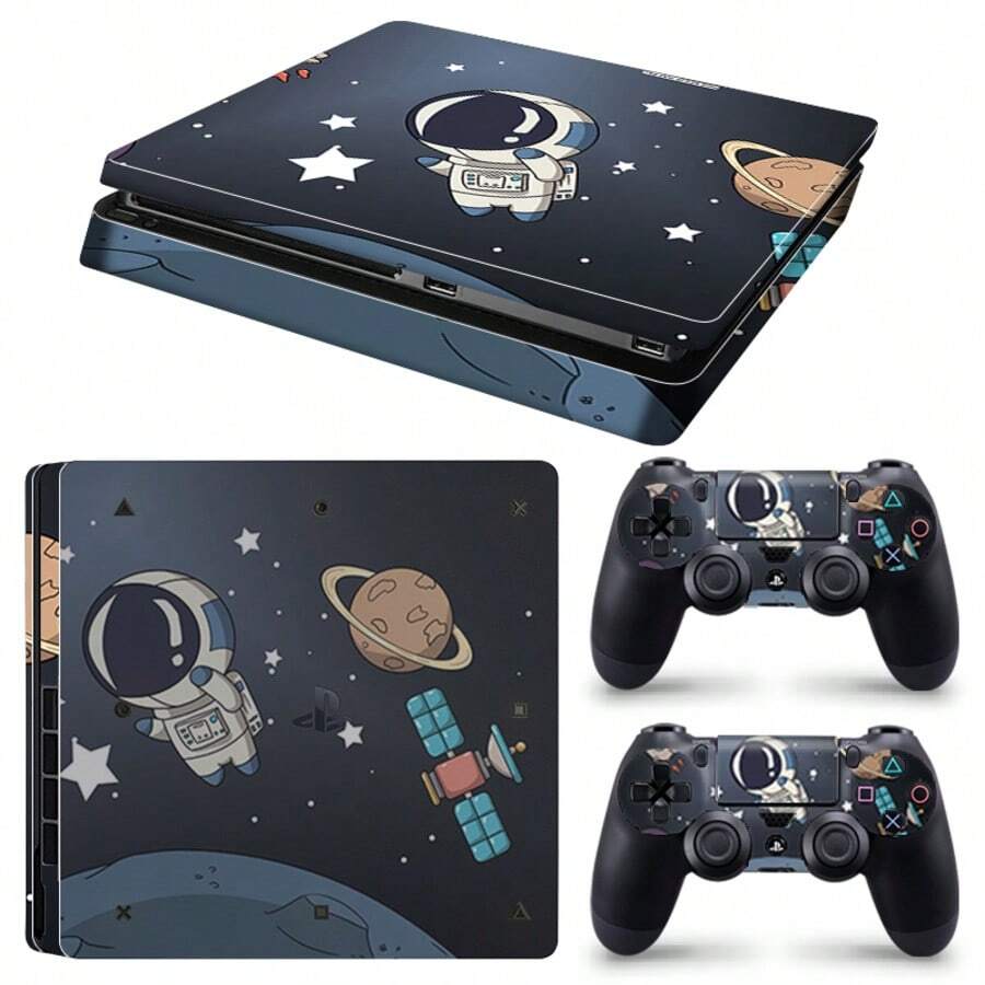 1 Set Slim Game Console Printed Skin Sticker, Waterproof Scratch-Resistant Protective Decal - Multicolor - View 1
