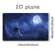 1 Tấm banner 2D chủ đề Giáng sinh, Đêm mưa sao trời, Anime, kích thước 150 * 90/60 * 90 cm, vận chuyển nhanh chóng. Chất liệu polyester cao cấp, kiểu dáng Ins, thuộc dòng Healing Dream Series, in hình trăng tròn đêm mưa độ phân giải cao, không có hình mờ, trang trí tường phòng ngủ, phòng khách, ký túc xá. - Nhiều màu - Xem 4