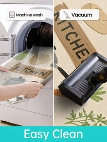 DAJIANG 1 件防滑门垫，舒适简约时尚厨房地毯，长款厨房垫/走廊地毯，适用于浴室、厨房、户外、室内、走廊、卧室、客厅、床边，可机洗 - 彩色 - 查看 9