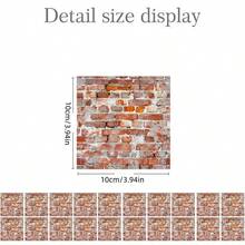 1pc Dollhouse Miniature Floor: 3.94 X 3.94 Inches Mini Realistic Wallpaper Tile Sticker Model Furniture Decor - Multicolor - View 12