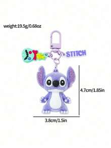 1pc Cute Cartoon Keychain, Suitable As Back To School Gift For Friends, Party Favors, Adorable Keychain, Funny Design, Lightweight Pendant, High-Quality Keyring, Novelty Accessory, Themed Keychain, Collectible, And Cartoon Fan Exclusive. - Multicolor - View 2