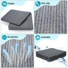 Jiubiaz Vorzeltteppich 250x500 cm HDPE UV-stabil Wasserdurchlässig Atmungsaktiv für Zelt & Caravan & Picknick - Dunkelgrau - Übersicht 4