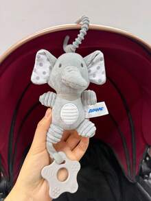 1pc Cute Plush Wind Chime Stroller Hanging Decor, Cartoon Animal Shaped Soothing Doll With Rattle Paper & Bell, Soft Rattle Doll, Suitable As Newborn Baby Gift - Multicolor - View 10