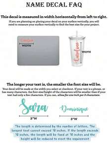 Customized Name Labels, Text Stickers, Vinyl Glass Stickers, School Water Bottle Stickers, Personalized Name Stickers, Customized Name And Text Wedding Decoration Fonts, Personalized Vinyl Labels, Warm Atmosphere, Multifunctional, Durable, Decorative, Reusable, Exquisite, Fashionable, High Quality, Colorful, Modern, Customized, Personalized, Unique, Ideal Gift For Him, Ideal Gift For Her, Gift For Boyfriend, Gift For Dad - Multicolor - View 10