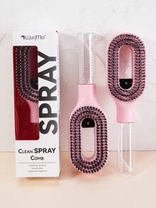 CTZIHGAO 2 In 1 Hair Brush With Spray Function, Spray Hair Comb Grooming Tool With Refillable Water Tank, Professional Spray Brush For Hair Styling And Conditioning, Soft Bristle Spray Hair Brush For Wet Dry Hair Care, Mist Sprayer Hair Brush For Curl Refresh Root Styling And Daily Hair Management - Multicolor - View 7