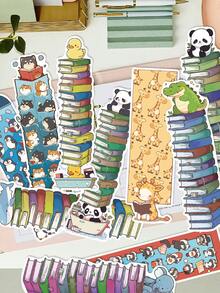 30 Buah Pembatas Buku Hewan Menggemaskan dengan Desain Kreatif dan Lucu, Pembatas Buku Kertas, Penanda Bacaan yang Menyenangkan dan Dipersonalisasi, Pembatas Buku Dekoratif, Sempurna untuk Pecinta Buku - Perlengkapan Kantor - Hadiah Lucu - MultiWarna - View 2