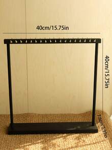 Walnut Color /Black Iron Hook Fashion Necklace Display Stand, Jewelry Shop Accessories Necklace Organizer Rack, Home Jewelry Necklace Storage, Makeup Room Decor,Room Decor - Multicolor - View 16