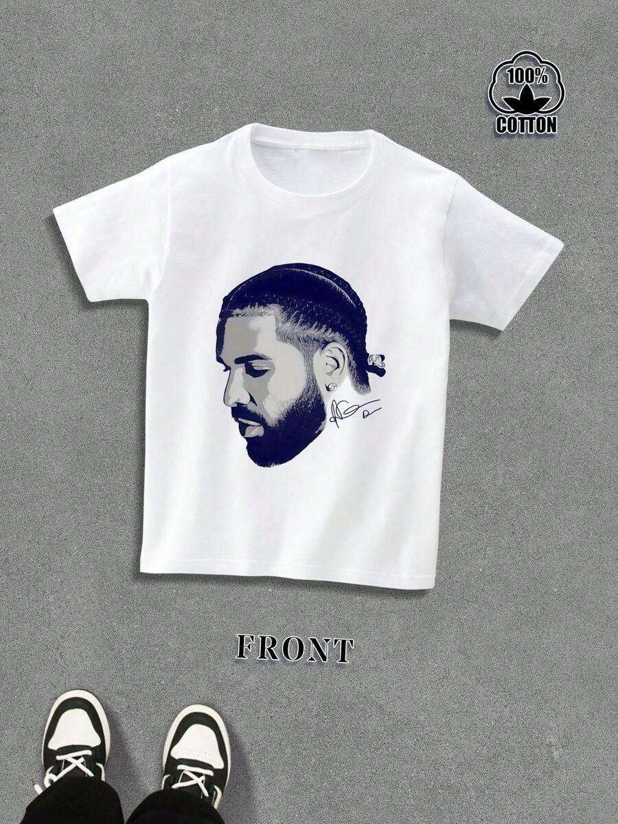 A Gift Option For Music Enthusiasts, Suitable For Teenage Boys And Young Men, A Good Gift Choice 100% Cotton | Graphic Tee | Mens Clothes - 白色 - 查看 1