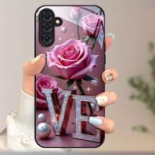 Tempered Glass Phone Case For Samsung Galaxy Models A04, A04S, A05, A05S, A06, A13, A14, A15, A16, A22, A23, A24, A25, A26, A32, A33, A34, A35, A36, A52, A52S, A53, A54, A55, A56, 5G S21, S22, S23, S24, S25, FE Plus Ultra, Featuring Lens Protection, Scratch Resistance, Portable Design, And A Creative Protective Cover, Perfect As A Holiday Gift - ZM8474. - Black - View 3
