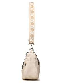 Women's Soft Fabric Crossbody Bag, Middle-Aged Shoulder Bag, New Spring/Autumn Design - White - View 5