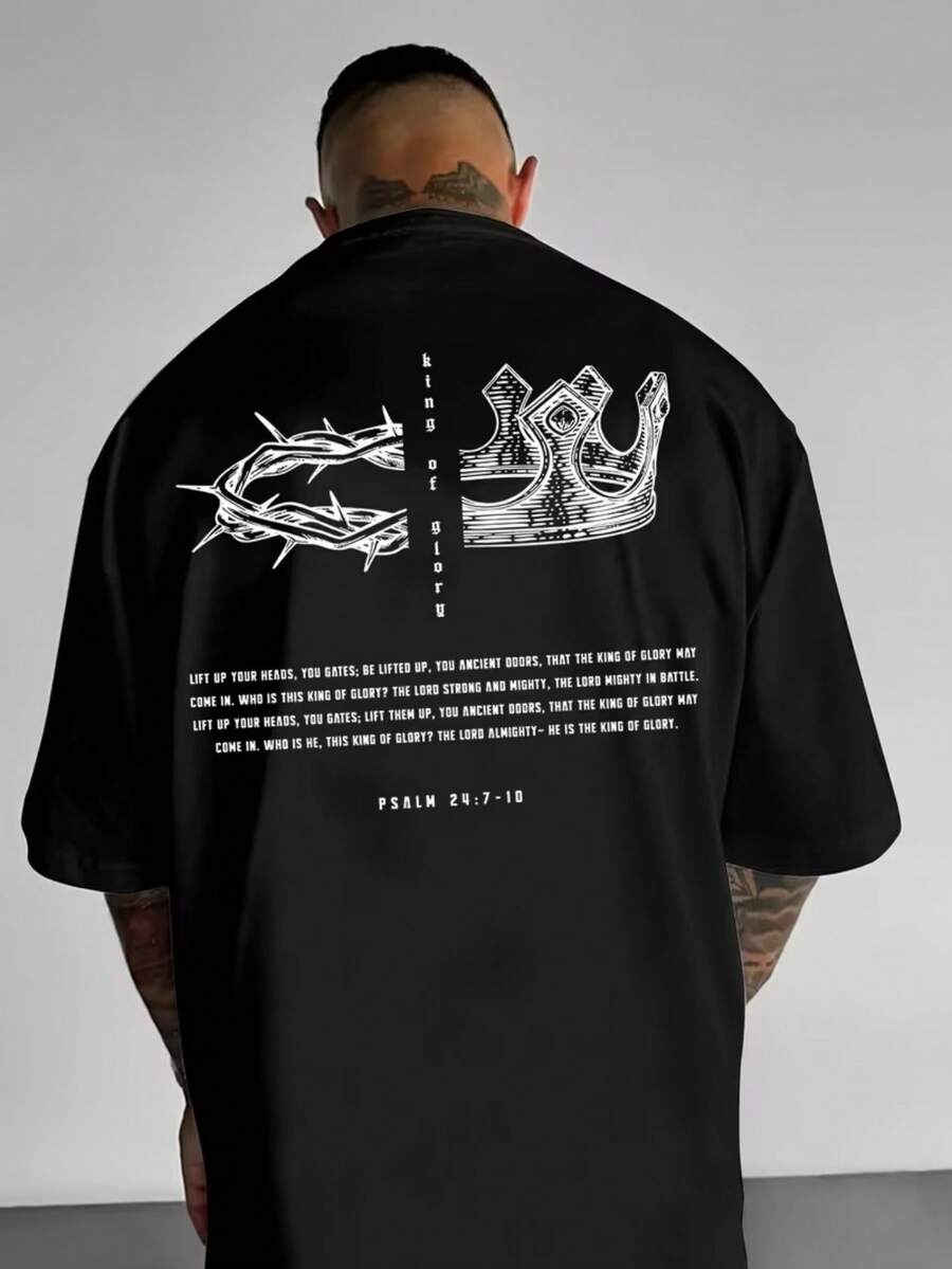 Camiseta Coroa de Espinhos Camisa Blusa Unissex Masculino Feminino 100% Algodão Top Premium Street wear Lançamento Envio Imediato Varias Cores!! - Preto - Visão 1