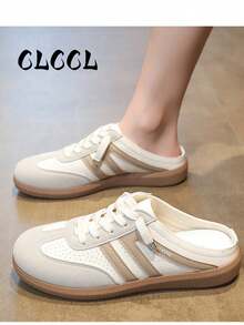 新款女士平底网眼户外运动拖鞋