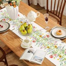 Spring Floral Table Runner 13x72 Inch Watercolor Bloom Flowers Lavender Sunflower Seasonal Summer Kitchen Dinning Table Decoration For Indoor Outdoor Home Party Decor - 寬 13 英寸 x 長 72 英寸 - 查看 4