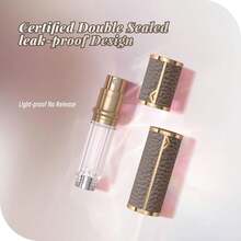 高级合金香水补充瓶，底部注油设计，优雅旅行喷雾器，奢华便携喷雾器，防漏香水盒