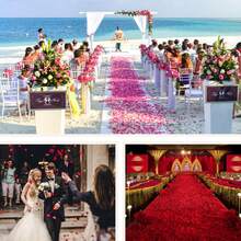 1000片人造玫瑰花瓣，无纺布人造花瓣，适用于婚礼装饰、婚房装饰、情人节派对装饰、宣言地点装饰、婚房布置、婚礼场地布置、派对场景布置，四季皆宜。 - 紅色 - 查看 6