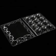 Pack Of 100 Egg Box Plastic Boxes Cartons Flat Top Tray 12-Compartment For Quail - Clear - View 7