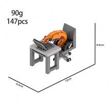 Creative Funny MOC Building Block Shrimp Assembly Toy Model For Collection And Gifting - 黑色 - 查看 2