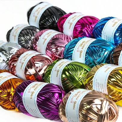 1 pieza de cinta metálica brillante, material de tejido de cuero sintético suave hecho a mano, suministros de alta gama para la fabricación de bolsos