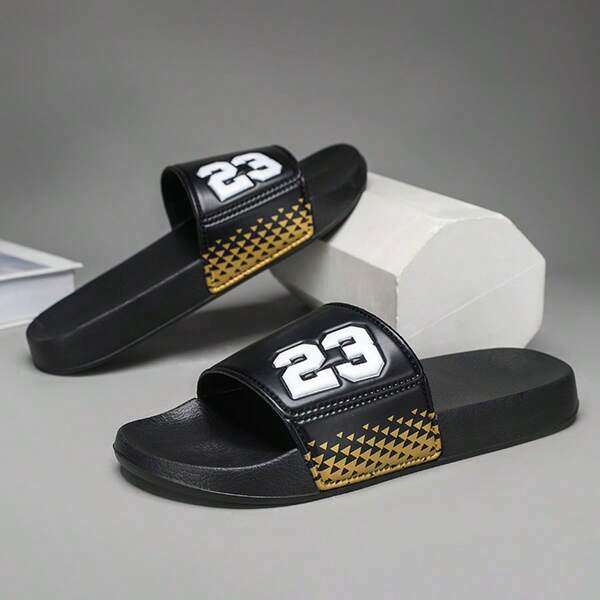 2025 New Men's Flip Flops Solid Color Contrast Stitching Beach Travel Men's Slippers Outdoor Bathroom Family Party Fashion Men's Sandals