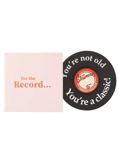 1pc Funny Birthday Card For Men And Women - For The Record Birthday Card With Envelope Gift,Birthday Gift,Birthday Greeting Card,Classic Birthday Decoration,Birthday Party Supplies,Party Favors,30th, 40th, 50th, 60th, And 70th Birthday Gifts For Her, Him, Sister, Best Friend