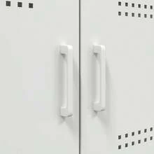 vidaXL Buffet alto branco 68x39x113 cm cinza - Branco - Ver 11