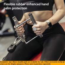 2只装防滑橡胶露指健身手套，男女通用，适用于杠铃把手、橡胶健身哑铃把手、橡胶举重防滑握把