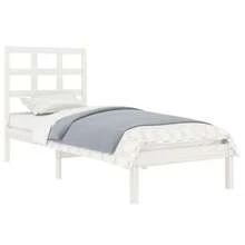 vidaXL Mesa de luz sin matelas blanca 75x190 cm madera maciza - Blanco - Ver 3